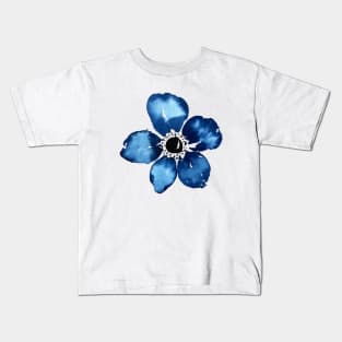 Watercolor Amemones and Greenery Kids T-Shirt